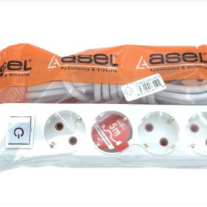  Asel 4 Lü 5 Mt Anahtarlı Topraklı Grup Priz